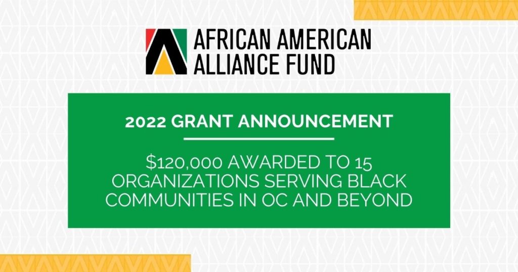 African American Alliance Fund 2022 Grants