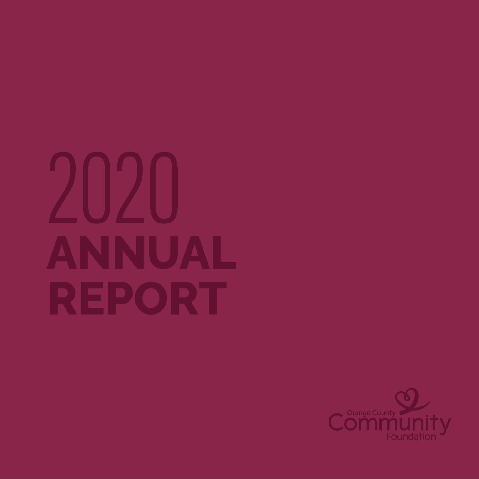 OCCF Annual Report 2020 – Love In Action