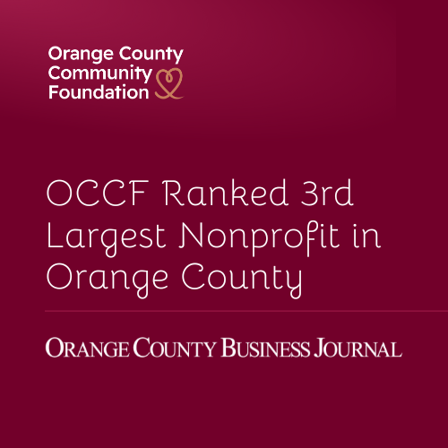 OCCF Ranked 3rd Largest Nonprofit 2023 by OCBJ