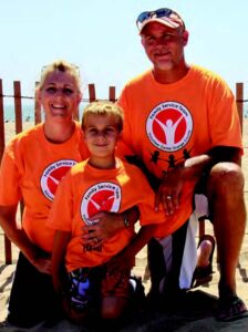 Shelley Hoss with her family in 2010