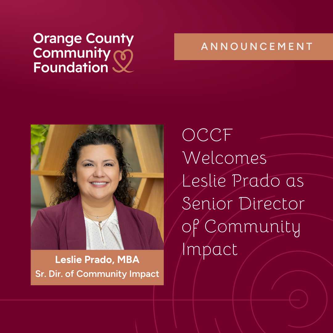OCCF Welcomes Leslie Prado as Senior Director of Community Impact