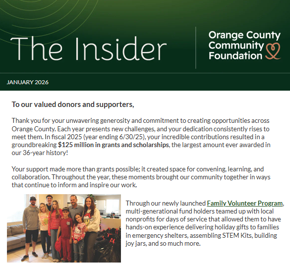 OCCF Insider: January 2026